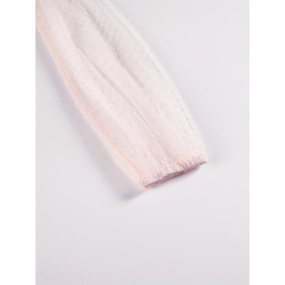 Elegant Black V-Neck Long Sleeve Bridesmaid Dress with Mesh Overlay and Side Sli - Picture 4 of 5